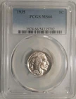 1935 Buffalo Nickel PCGS MS-66