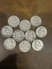 Lot of 10 Franklin Half Dollars - Silver Circulated US Coins