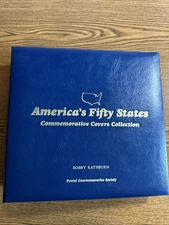 Americas Fifty States Commemorative Covers Collection Stamp Album W/ 20 States