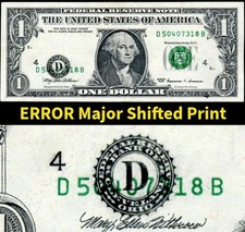 HGR SUNDAY ((ERROR)) 1999 $1 ((Major Shifted Print)) Appears Near UNCIRCULATED