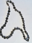 Vintage Sterling Silver Marcasite Fleur de Lis Link Necklace 36g Art Deco 16" — photo 6