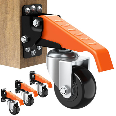Workbench Casters Wheels Kit 720 Lbs Capacity Retractable Casters Set of 4 Heavy