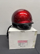 Rodia RHD-EX Half Helmet Motorcycle DOT Fiberglass Red Candy Size XS With Box