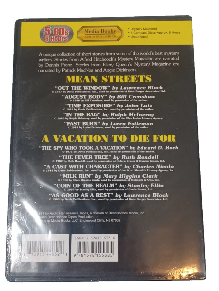 Great Mystery Series Alfred Hitchcock Ellery Queen Audio Book 11 Stories 6 Hours - image 3 of 4