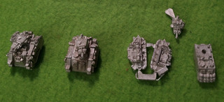 Epic 40k/Space Marine 6mm Space Marine Razorback(x3) Lot C OOP/GW Metal