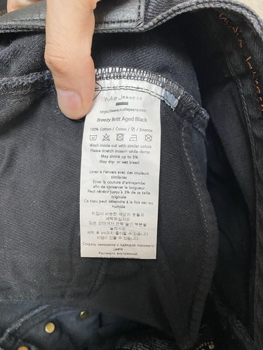 Nudie Jeans Womens W28 L30 Black Tapered Jeans - Picture 14 of 14