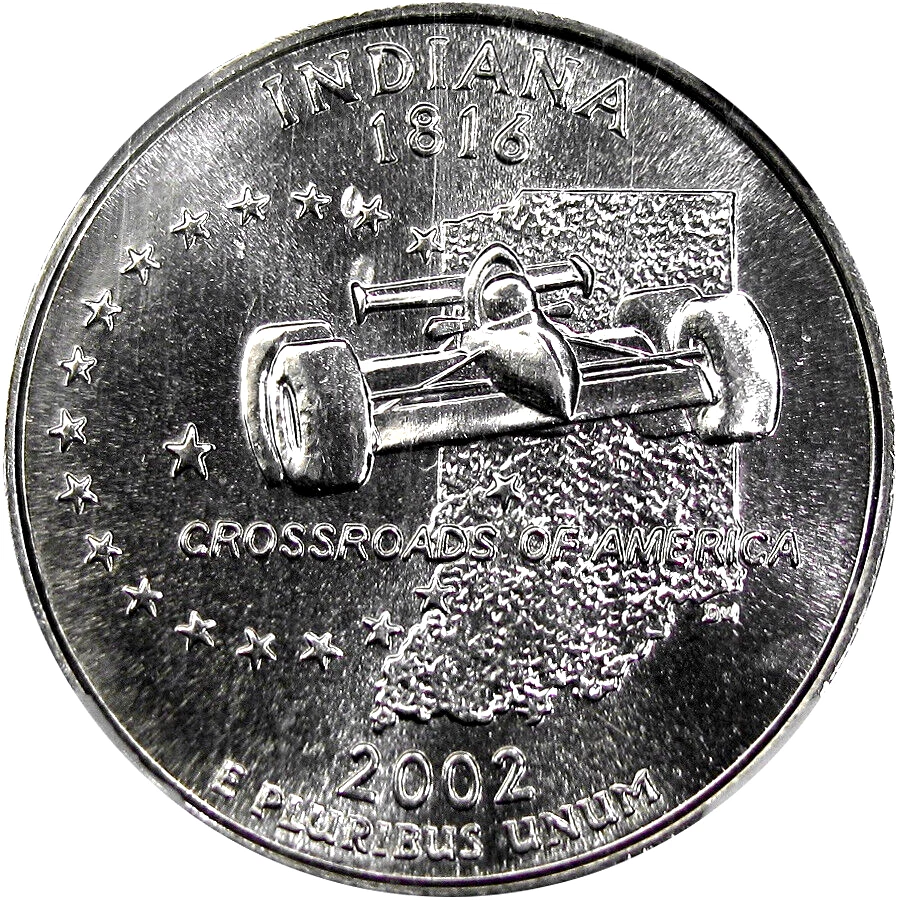 2002-P NGC MS68PL PROOFLIKE INDIANA STATE 25C ~ POP 12/0 FINEST KNOWN! - Image 3 of 4