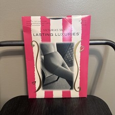 Vintage Victorias Secret Lasting Luxuries Jet Black Sz M Pantyhose