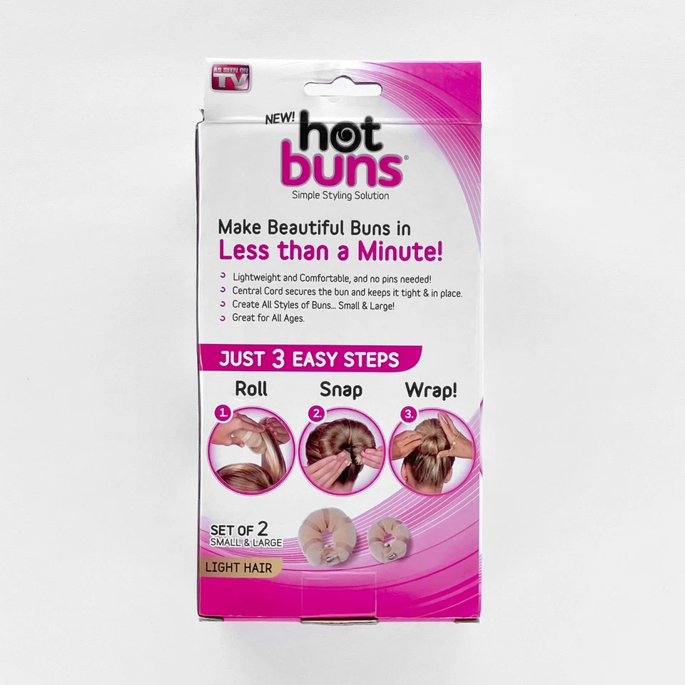 Hot Buns 2-Piece Simple Styling Solution for Light Hair - Easy Hair Bun Maker - Image 3 of 4