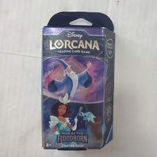 Disney Lorcana Rise of the Floodborn Starter Deck Amethyst Steel Merlin Tiana