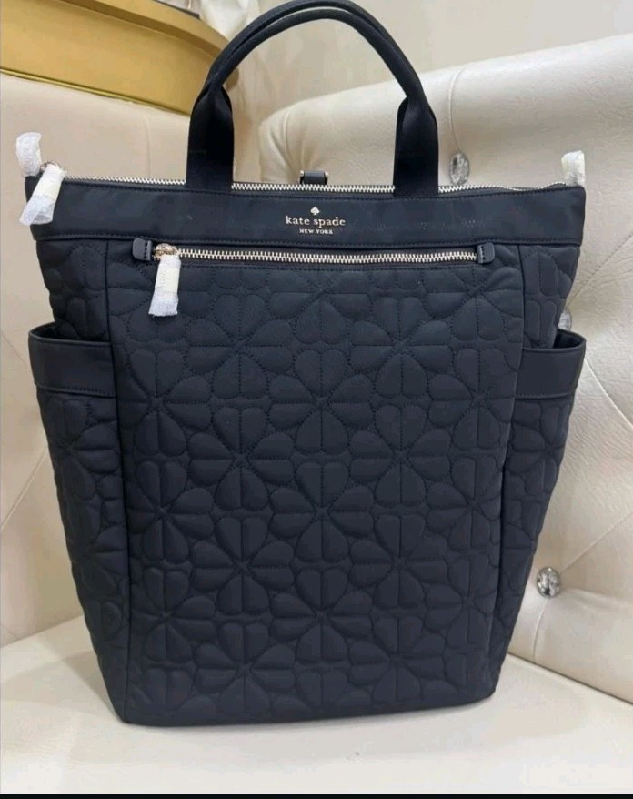 NWT Kate Spade KK161 Spade Flower Quilted Fabric Convertible