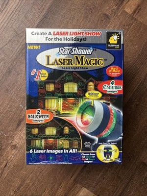 Star Shower Laser Magic Light Show Projector 6 Images - 4 Christmas 2 Halloween