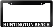 Glossy Black License Plate Frame Huntington Beach Auto Accessory