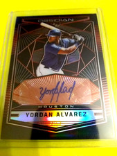 2019 PANINI OBSIDIAN ELECTRIC ETCH RED SSP#16/25 YORDAN ALVAREZ AUTO RC!💪💥📈⭐