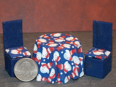 Dollhouse Miniature Kitchen Table Chairs Set 1:24 scale D82 Dollys Gallery