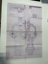 Vintage FASA Battletech 1991 Loki Blueprint #...