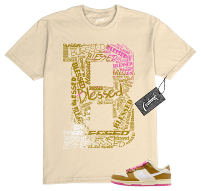 Dunk Bronzine Playful Pink Coconut Milk T Shirt to Match BLESSED