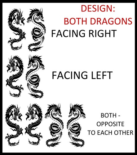 Wall Sticker Dragon Dragons Highest Quality Vinyl Large Home Decor Art Decal UK - Picture 7 of 9