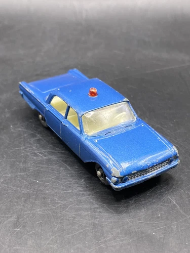 Matchbox Lesney Ford Fairlane Police 55b Blue Vintage Collectible Toy Car