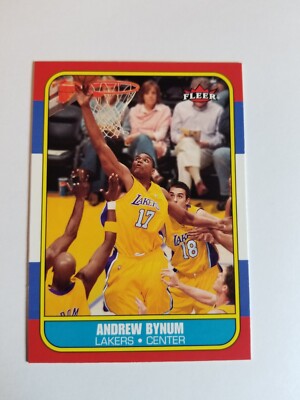 ANDREW BYNUM 2006-07 NBA FLEER BASKETBALL 86-87 20TH ANNIVERSARY LAKERS #19 