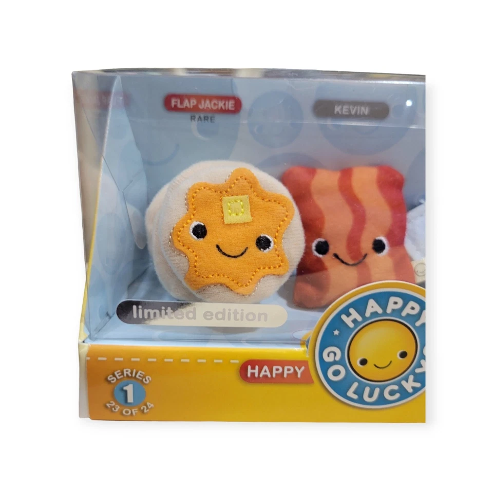 Hallmark Happy Go Luckys Limited Edition Series 1 Breakfast Buds Rare FLAP Plush - Image 4 of 4