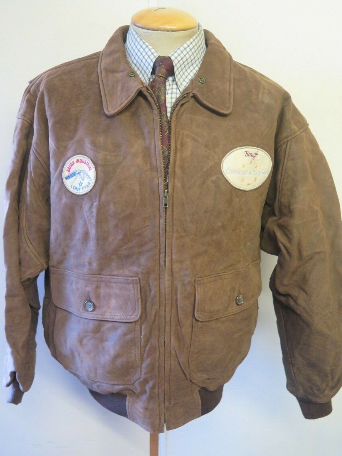 Vintage USAAF Leather A2 Flight Bomber Jacket XL 46-48