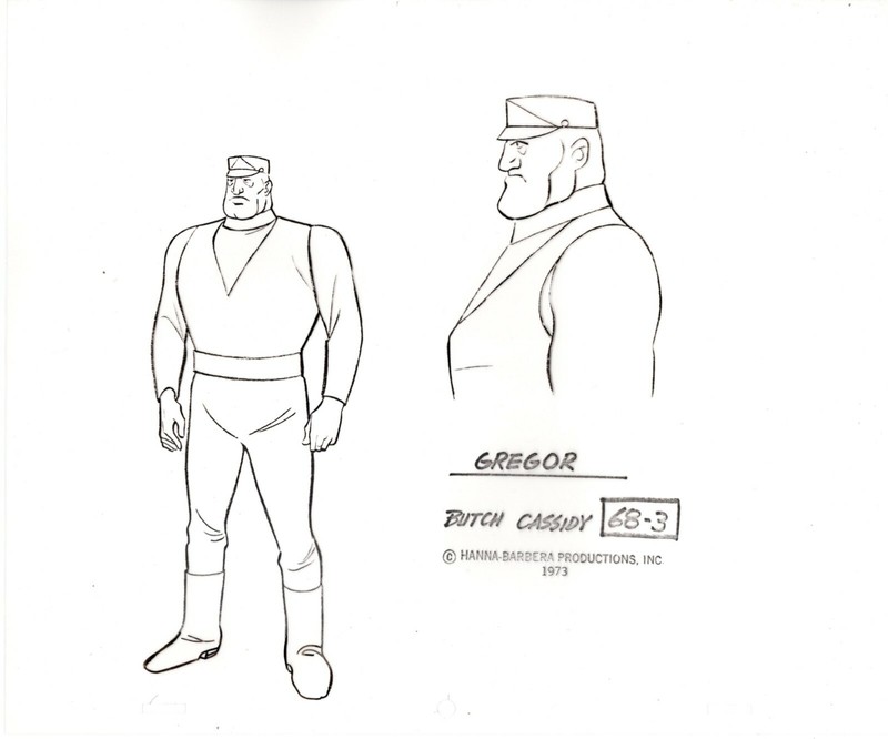 Butch Cassidy Gregor original production model cell 1973 Hanna-Barbera