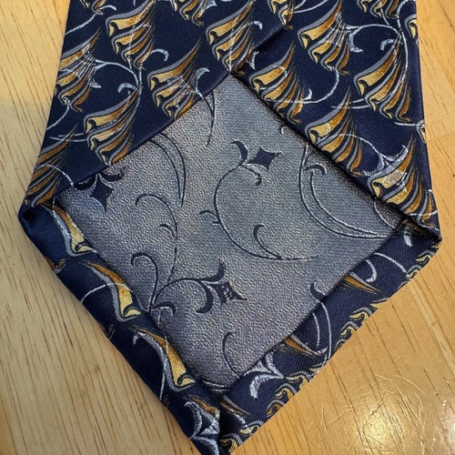 Robert Talbott SEVEN FOLD Silk Tie Blue Gold Textured LTD Edition #1 /40 Ornate - Picture 7 of 7