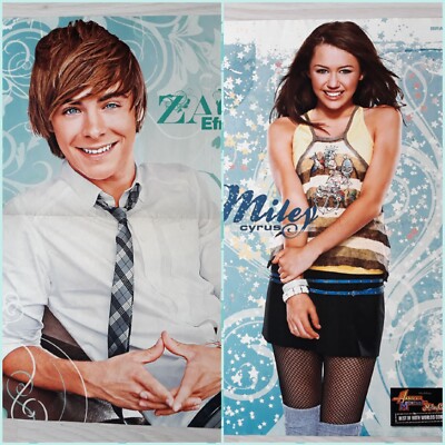 Zac Efron Miley Cyrus Poster Sammlung Konvolut Gr. M