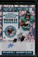 Ryquell Armstead 2019 Contenders Cracked Ice Rookie Variation Auto /23 Jaguars