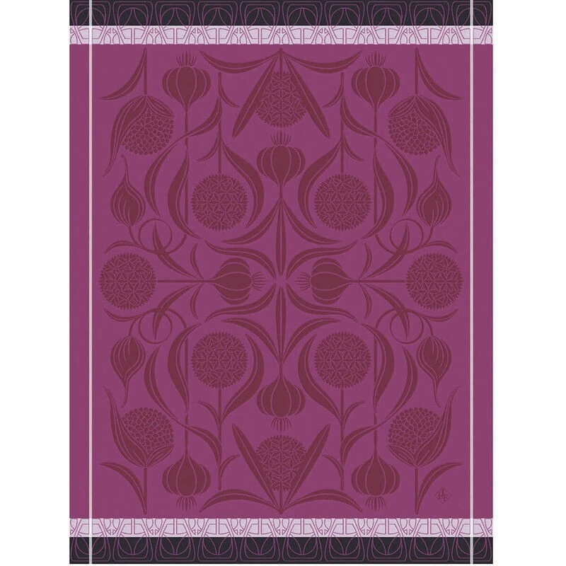 LE JACQUARD FRANÇAIS Le Jacquard Francais L'ail Purple Cotton Tea or Kitchen Towel