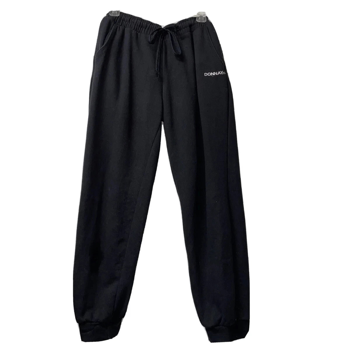 Donnay Black Joggers Athletic TENNIS Casual Sweat Pants Womens