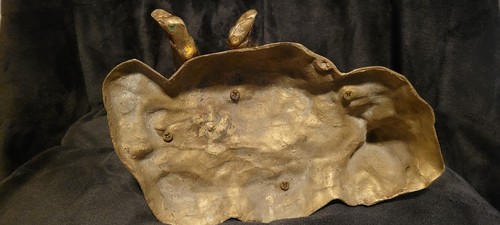 Vintage Western Buckskin & Lace Large Saguaro Cactus & Cowboy Brass Statue - Bild 10 von 10