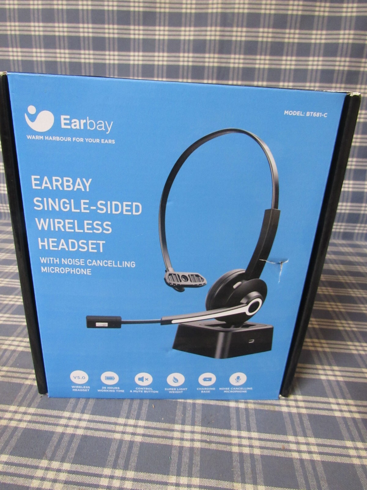 Earbay Wireless Headset BT681C Noise Cancelling Headphone with Mic