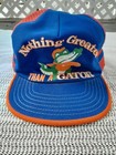Vintage 80s 6 Panel Stripe Florida Gators Trucker Hat Snapback
