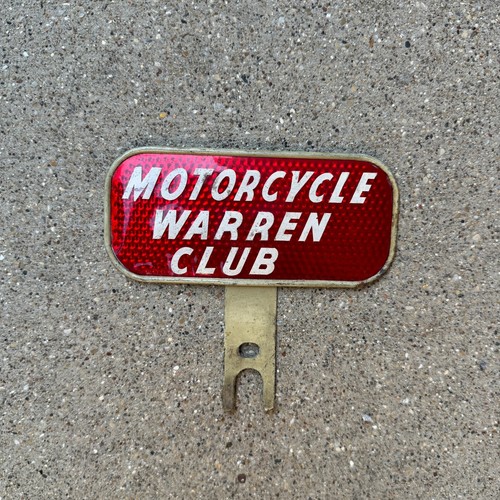 1935 Motorcycle Club Warren Ohio License Plate Topper Reflective Snow ...