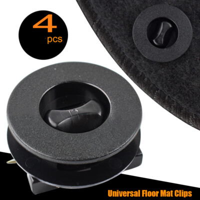 Schwarz Fußmatten Drehknebel Befestigung Halter Clip Automatten 4pcs Universal