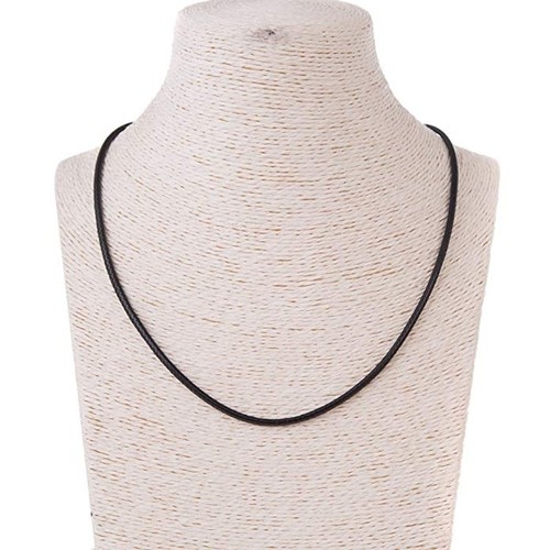 High Quality Black Silk Leather Chain Cord Necklace Rope &Lobster Claw Clasp - Picture 9 of 11