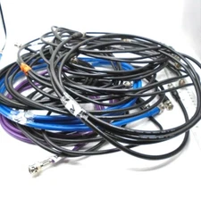 Belden Pearstone Video CCTV Cable BNC Twist/screw-on Lot of 10 Coaxial 9',10',11