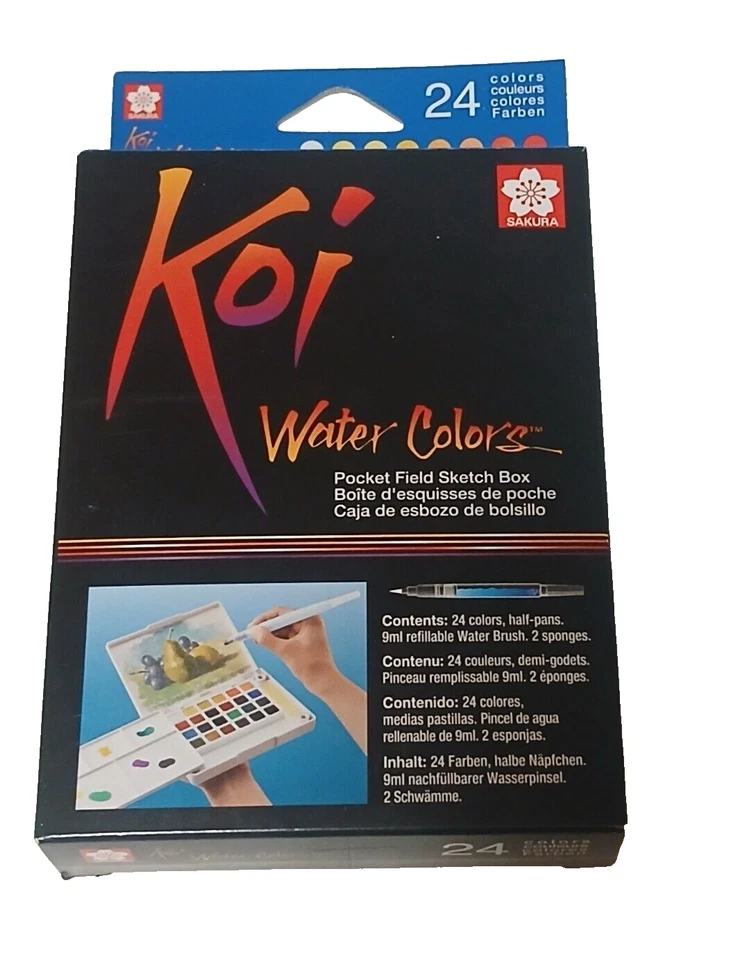 2 Sakura Koi акварель CAC карман поле эскиз коробка два разных 24 половина кастрюли ea - Изображение 3 из 4