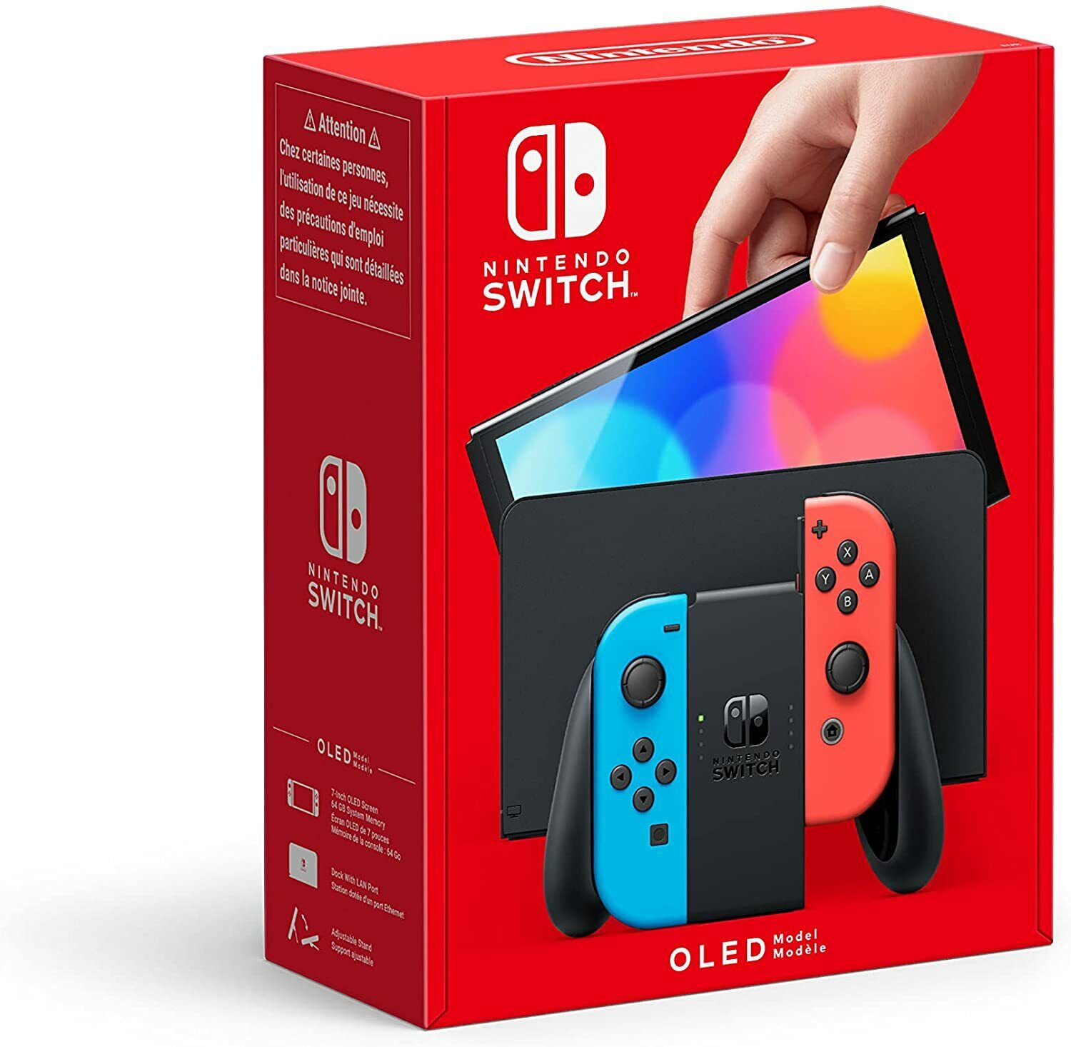 NINTENDO SWITCH OLED BLU NEON / ROSSO NEON CONSOLE PORTATILE 64GB HDMI GAR ITALY