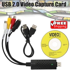 USB 2.0 Audio Video VHS VCR to DVD Converter Capture Card Adapter Digital Format