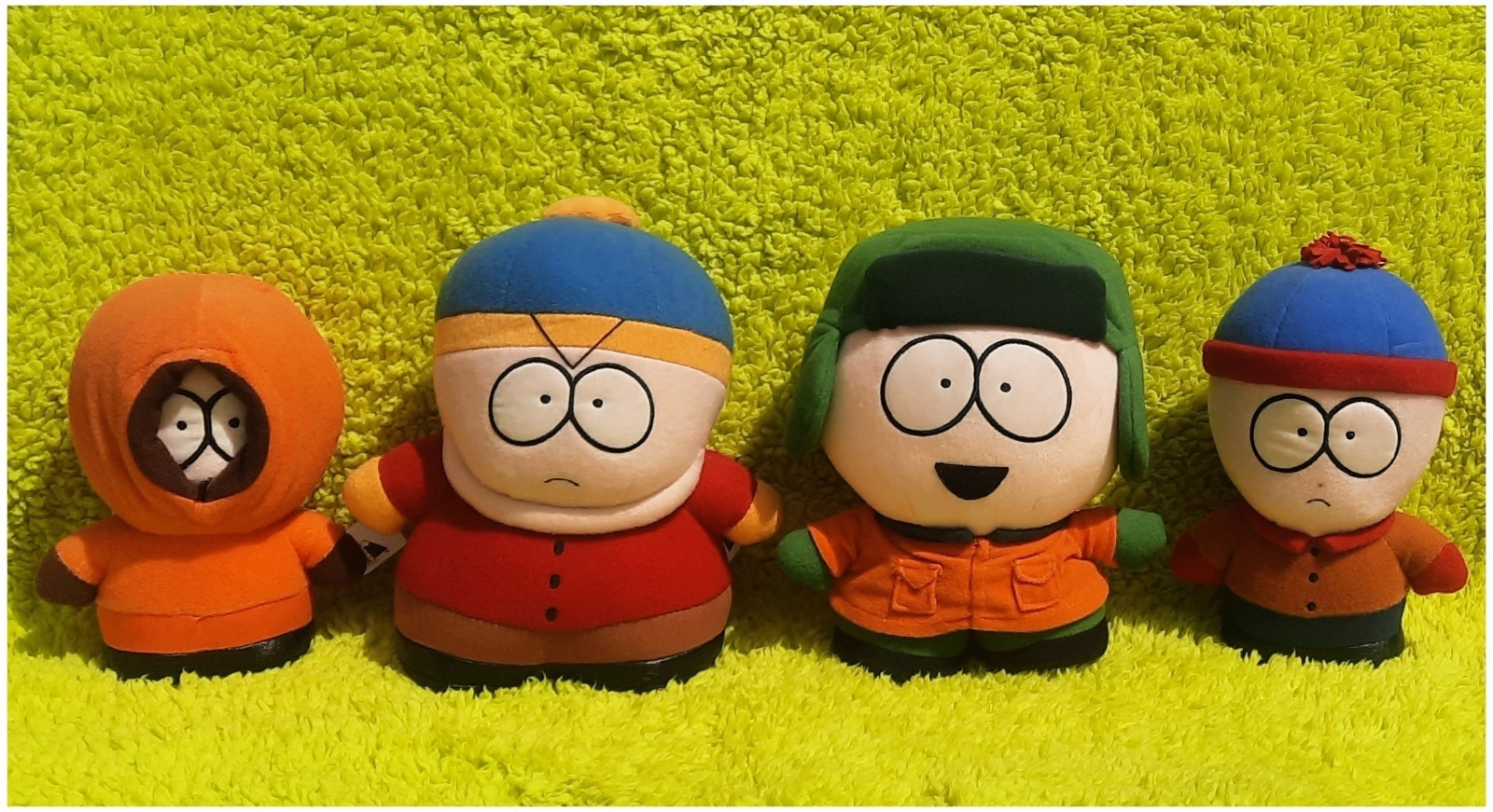 💚 Vintage South Park Plush Toy Set - Cartman, Kyle, Stan, Kenny. Rare! 💚