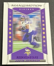 JUSTIN JEFFERSON 2022 ROOKIES & STARS MAN IN MOTION Silver /35 SP