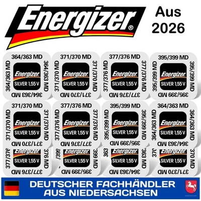 Energizer 371 376 377 364 395 AG1 AG4 AG6 SR920SW Uhren Batterien Knopfzellen - Bild 1 von 4