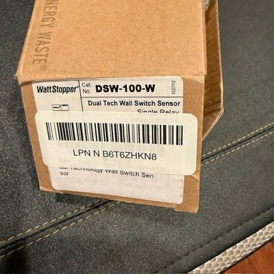 Wattstopper DSW-100-W 120V Dual Tech Wall Switch with Motion Sensor New