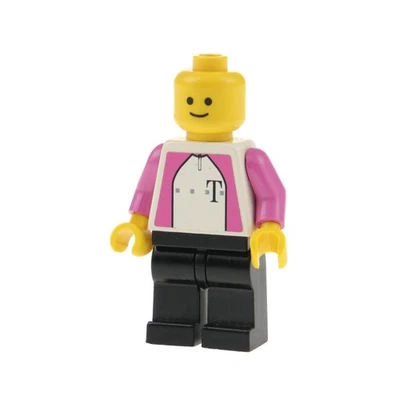 1x Lego Minifigur Town Deutsche Telekom Radsportler Sticker pink 1196 tel001s - Bild 1 von 2