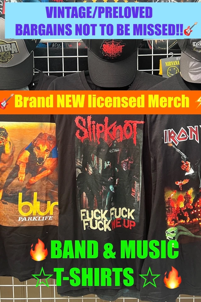 🎶 Music|Band|Graphic TSHIRTS- VINTAGE & NEW RAMMSTEIN IRON MAIDEN KORN MCR