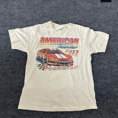 Natives of the Weekend T-Shirt Mens Size M Cream American Thunder Racing Graphic
