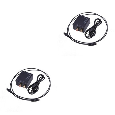  2 PCS Audio Konverter Digital Auf Analog Optischer Audiokabeladapter